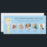Pojke First Birthday År Inbjudningar<br><div class="desc">Här är ett första födelsedagsinbjudan till kreativet. Ha roligt med dina foton och bildtexter för var och en! Om du har några designfrågor eller vill ha en ändring av färg, så säg till, så tar jag hand om det (paula@labellarue.com). Kontrollera innan du beställer. Gången som ordern skickas in är att...</div>