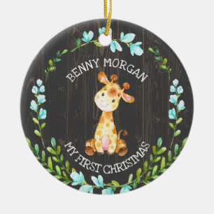 pojke First jul Giraffe Ornament