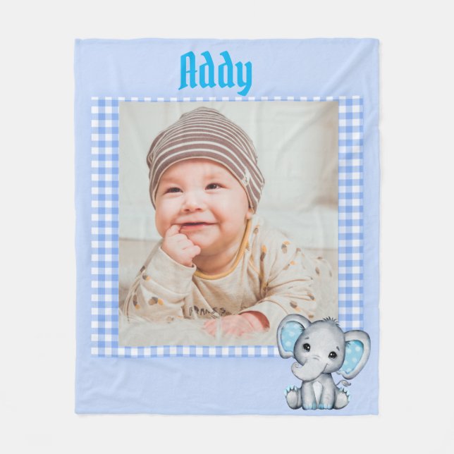 Pojke Fleece Blanket med Photo  (Framsidan)