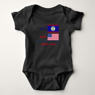 Pojke Flicka Belize Belizansk Amerikansk Baby Krop T Shirt