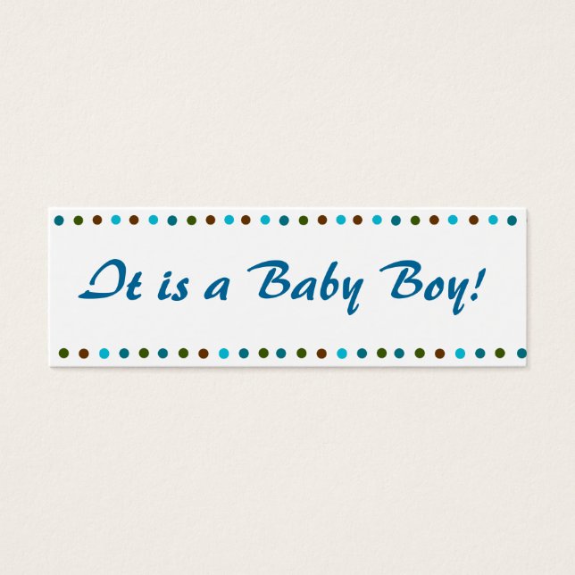 Pojke födelsedag litet visitkort (Framsidan)