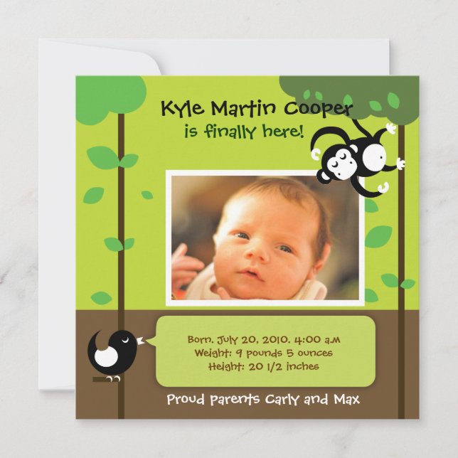 Pojke födelsedag meddelande (Framsida)