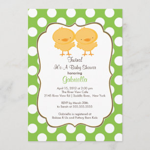 Pojke för flicka för grönt för inbjudan för