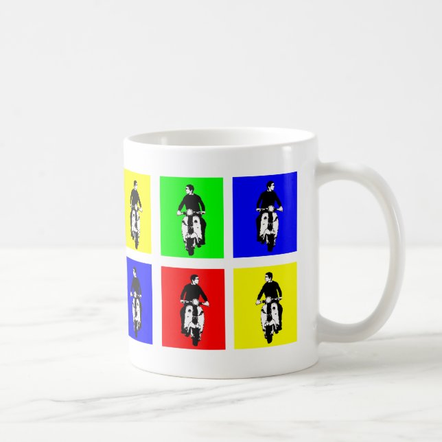 Pojke för popkonstsparkcykel kaffemugg (Höger)
