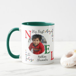 Pojke Första julfesten första Noel Photo Mugg
