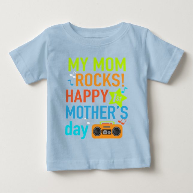 Pojke första Mors dag Shirt My mamma Sten T-shirt (Framsida)