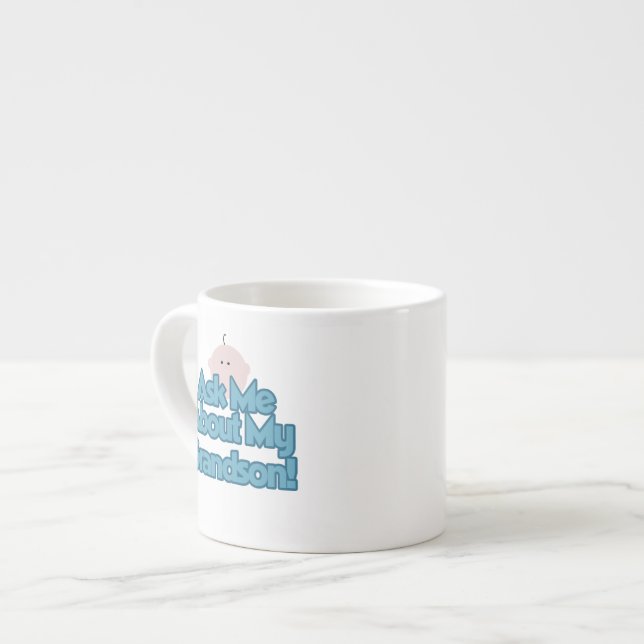 Pojke frågar om mina morsongåvor espressomugg (Framsida vänster)