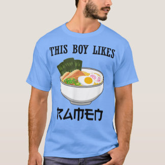 Pojke gillar japanska Ramen Nudlar Rolig Mening T Shirt