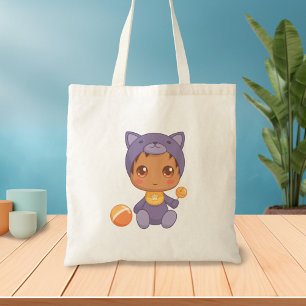 Pojke Girl Lila Cat Jumpdrädräkt Tygkasse