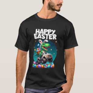 Pojke Glad Påskkanin T-Rex Dinosaurie Monster Last T Shirt