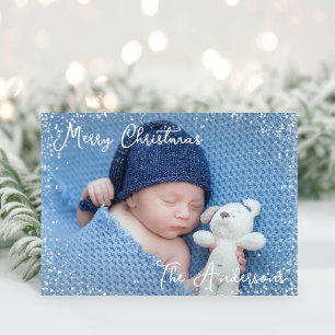 Pojke God jul fotofoto Julkort