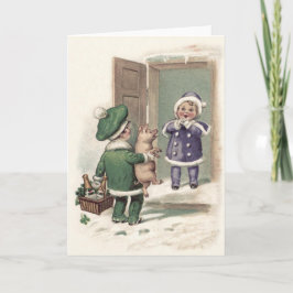 Pojke Gris Champagne Shamrock Dörr Kort