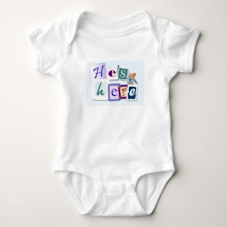 Pojke "han är här!" t-shirt