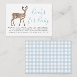 Pojke Hjort Baby Shower Bok Request Card Tilläggskort