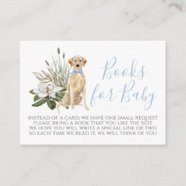 Pojke Hund Baby Shower Bok Request Card Tilläggskort