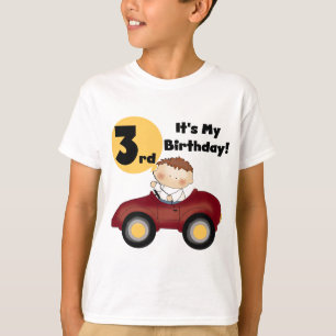 Pojke i 3rd födelsedagT-tröja och gåvor för röd Tee Shirt