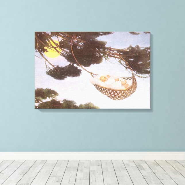 Pojke i Hassoc-träd av Jessie Willcox Smith Canvastryck (Insitu (trägolv))