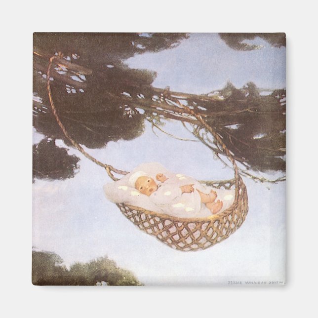 Pojke i Hassoc-träd av Jessie Willcox Smith Magnet (Framsidan)