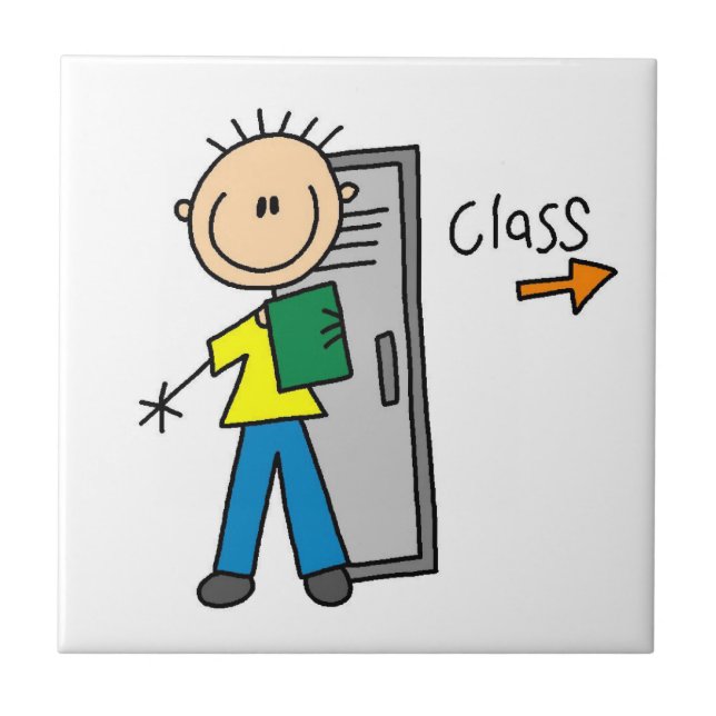 Pojke i skolan kakelplatta (Framsidan)