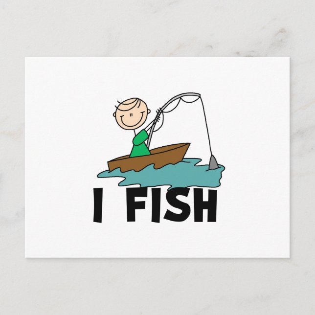 Pojke Jag Fisher Vykort (Framsida)