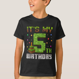 Pojke Kid Födelsedagsfest Det är min 5-årsdag Game T Shirt