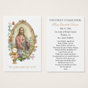 Pojke Kommunion Katolsk Minneskort Holy Card Visitkort