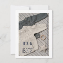 pojke-kort, babydusch julkort