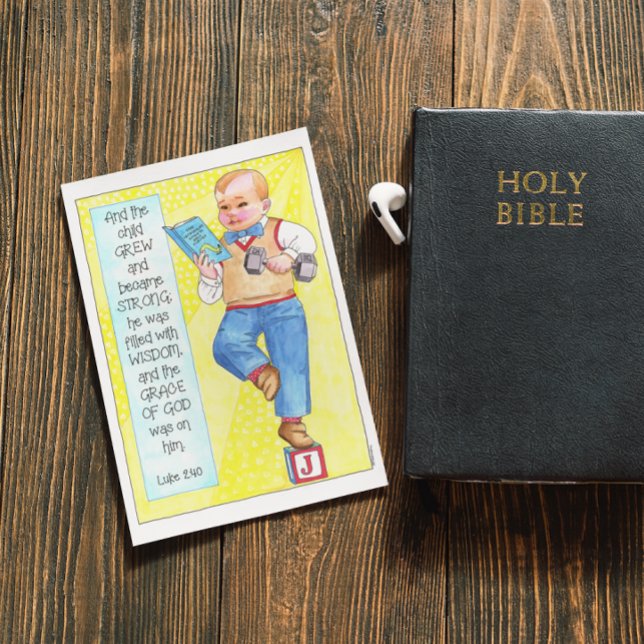 Pojke kort för dedikation för dopChristening (Skapare uppladdad)