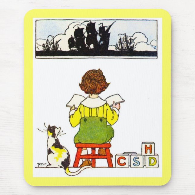 Pojke-läsning Musmatta (Framsidan)