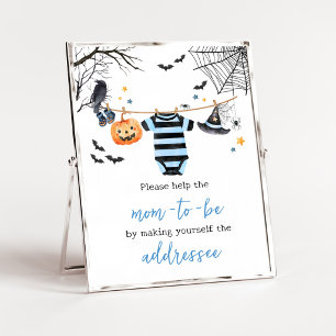 Pojke Lilla Boo Halloween-bebisar är söta skylt