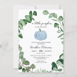 Pojke lilla Pumpkin är på hans sätt, babyskor Inbjudningar