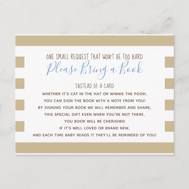 Pojke Little Pumpkin Fall Baby Shower Bok Card Inbjudan Vykort (Framsida)