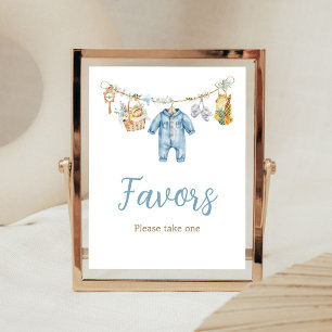 Pojke Lokalt Odlad Baby Shower Favors Skylt