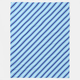 Pojke marinblått och turkos Rand Fleecefilt