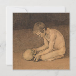 Pojke med dödskalle (av Magnus Enckell) Kort