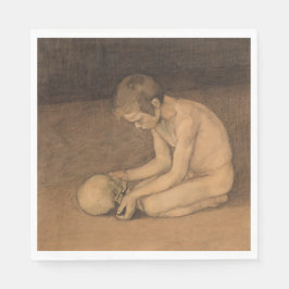 Pojke med dödskalle (av Magnus Enckell) Pappersservett