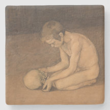 Pojke med dödskalle (av Magnus Enckell)