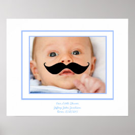 Pojke med Mustache Little Shaver Anpassningsbar Ph Poster