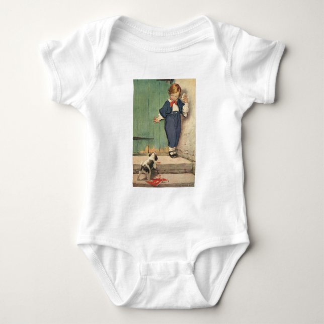Pojke med Puppy Hund Tee (Framsida)