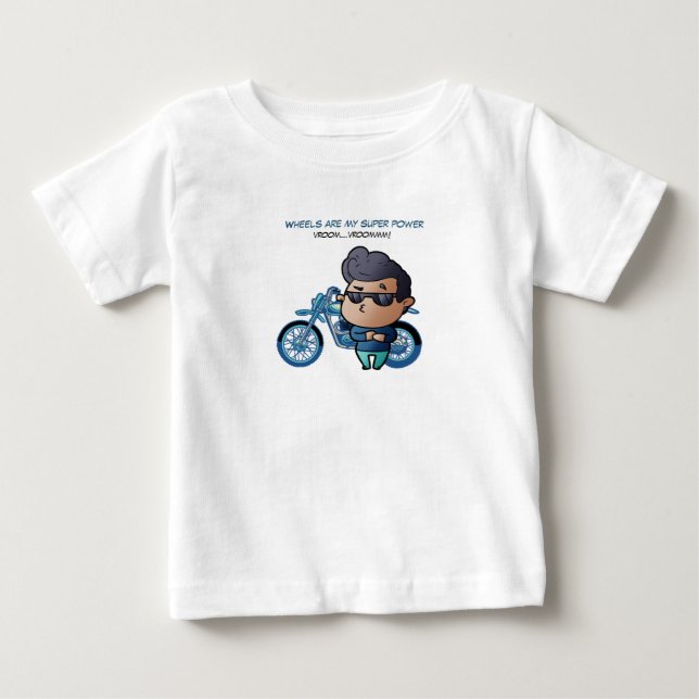 Pojke med solglasögon & motorcykel T-tröja T Shirt (Framsida)