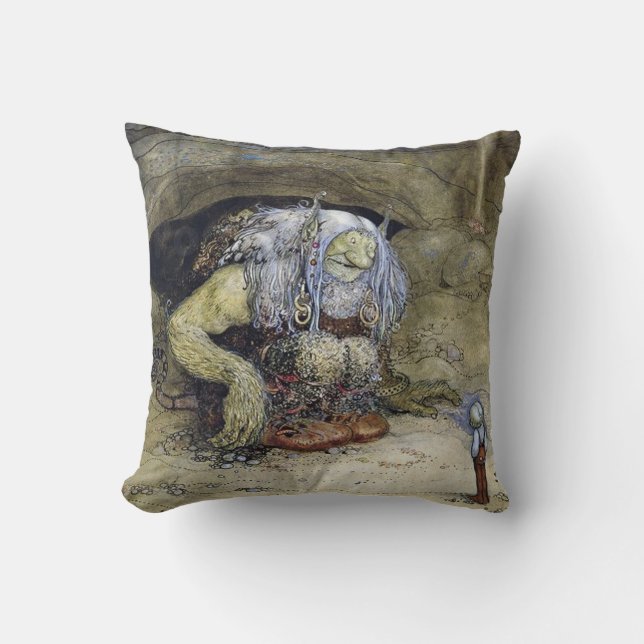 “Pojke med troll” av John Bauer Kudde (Framsida)