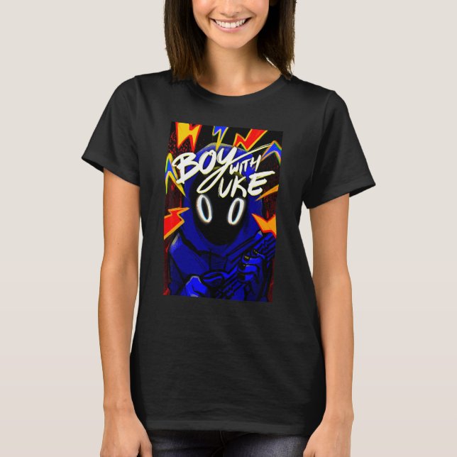 Pojke med ukulele Pojke Med Ukulele T Shirt (Framsida)