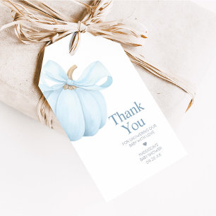 Pojke Minimalistisk Liten Pumpa Babypresentkort Presentetikett