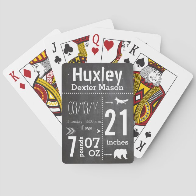 Pojke Mustache lil'Man Vintage Retro Kortlek (Baksidan)