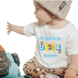 Pojke Namn One Dinosaur Cute T Shirt