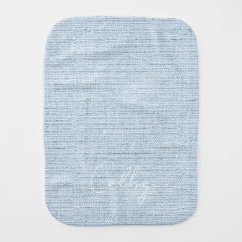 Pojke Namn Pastel Blue Linen Fabric Sweet Bebistrasa