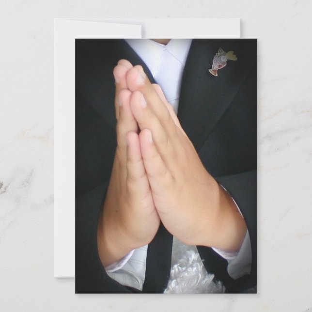 Pojke nattvardsgång inbjudningar (Framsida)