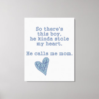 Pojke Nursery Canvas - Boys Nursery Quote - Art