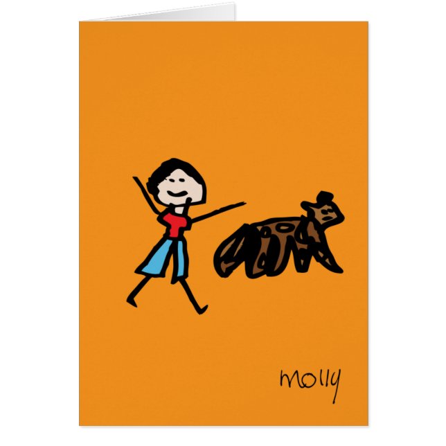 Pojke och hans hund OBS kort (Framsidan)