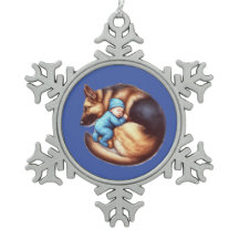 Pojke och hans tyska shepherd